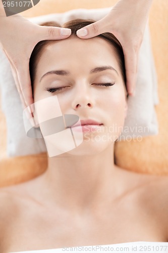 Image of beautiful woman in spa salon