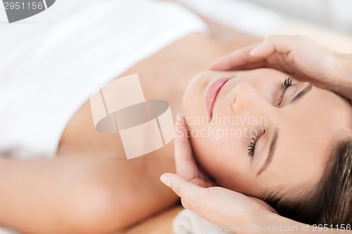 Image of beautiful woman in spa salon