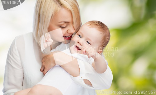 Image of happy mother with smiling baby