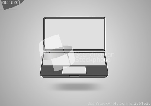 Image of Laptop icon on gray background.