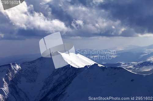 Image of Evening sunlight mountains