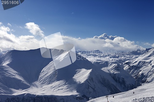 Image of Winter mountains at evening
