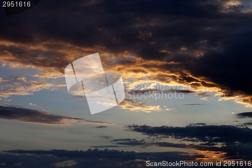 Image of Dark sunset sky 