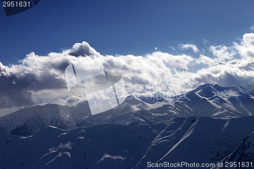 Image of Evening mountains in mist