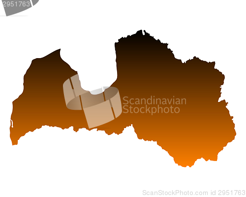 Image of Map of Latvia