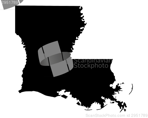 Image of Map of Louisiana