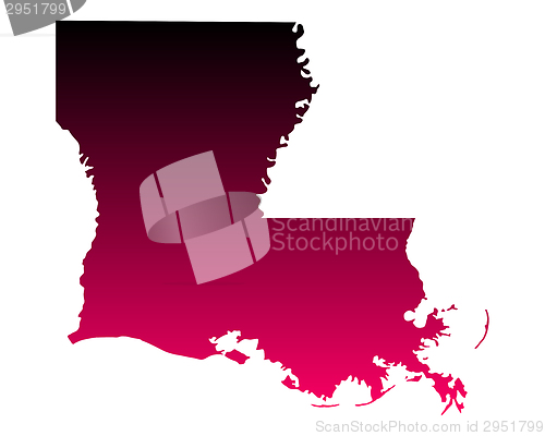 Image of Map of Louisiana