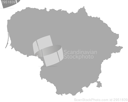 Image of Map of Lithuania