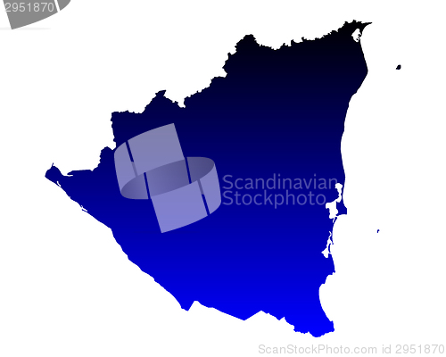 Image of Map of Nicaragua