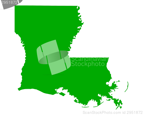 Image of Map of Louisiana