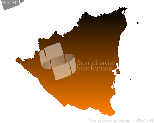 Image of Map of Nicaragua
