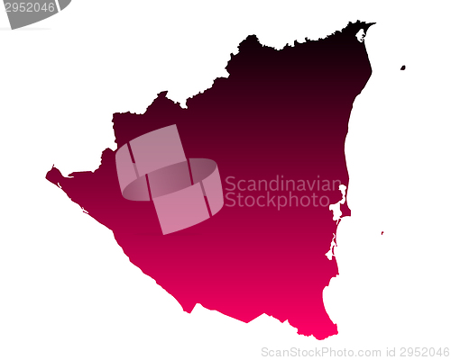 Image of Map of Nicaragua