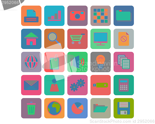 Image of Flat icons set