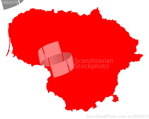 Image of Map of Lithuania