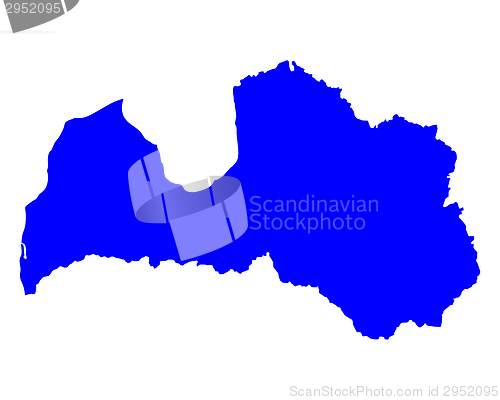 Image of Map of Latvia