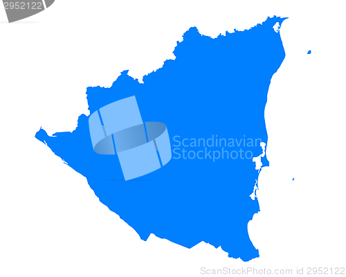 Image of Map of Nicaragua
