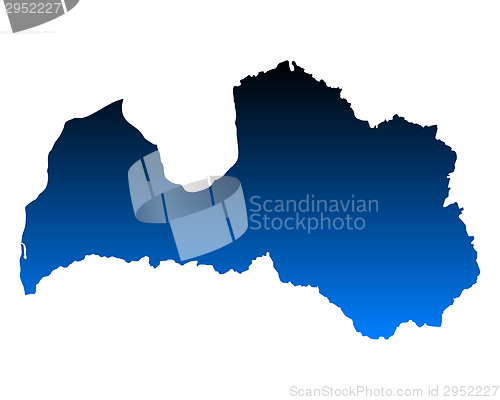 Image of Map of Latvia
