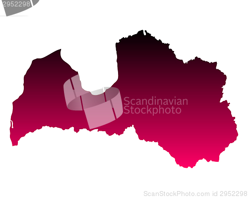 Image of Map of Latvia