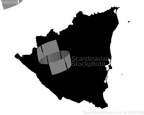 Image of Map of Nicaragua