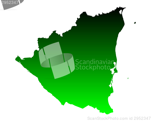 Image of Map of Nicaragua