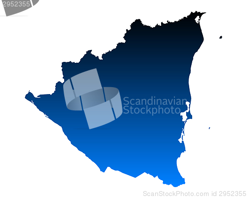 Image of Map of Nicaragua