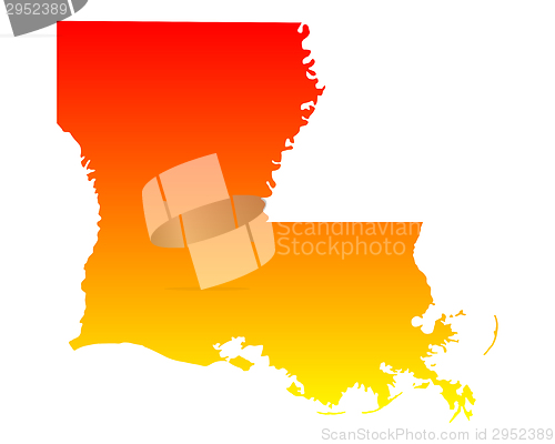 Image of Map of Louisiana