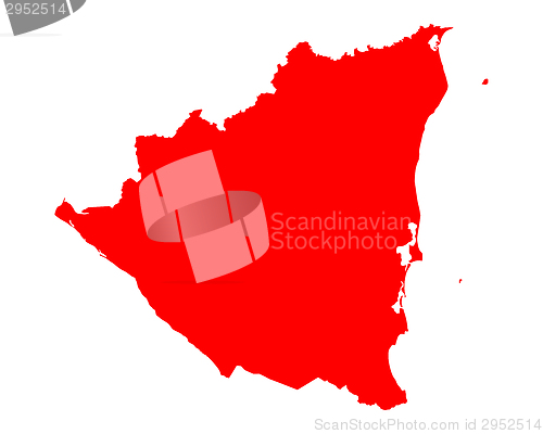 Image of Map of Nicaragua