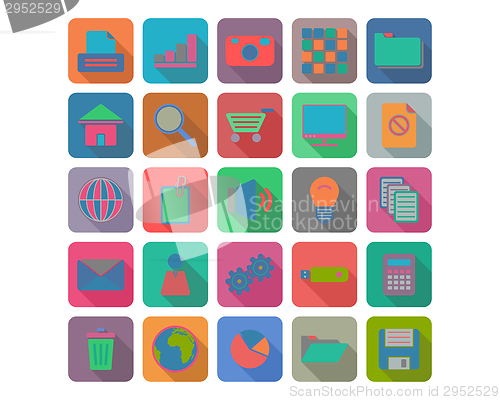 Image of Flat icons set