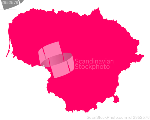 Image of Map of Lithuania