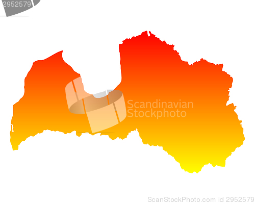Image of Map of Latvia