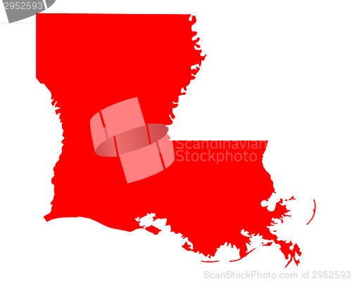 Image of Map of Louisiana