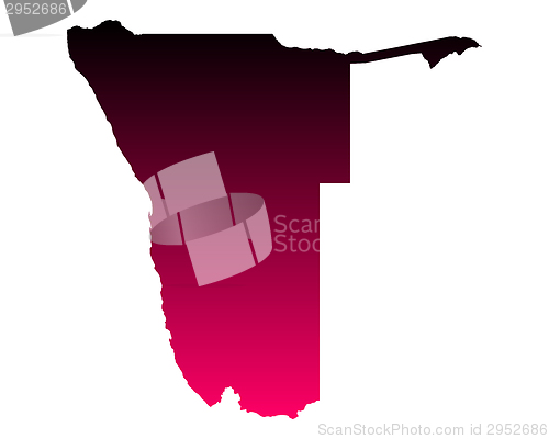 Image of Map of Namibia