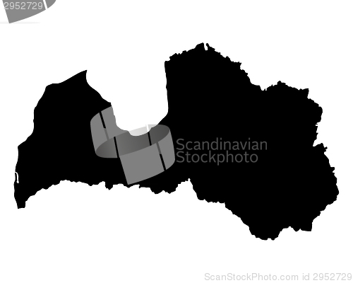 Image of Map of Latvia