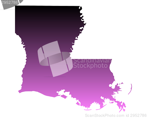 Image of Map of Louisiana