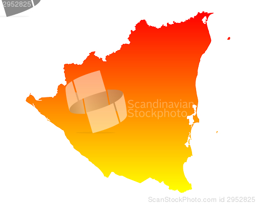 Image of Map of Nicaragua