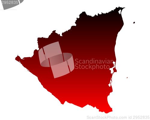 Image of Map of Nicaragua