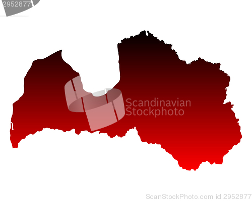 Image of Map of Latvia