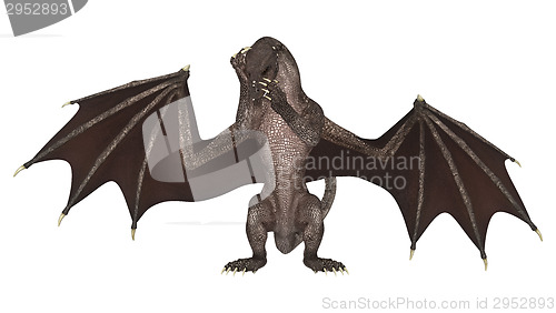 Image of Fantasy Dragon on White