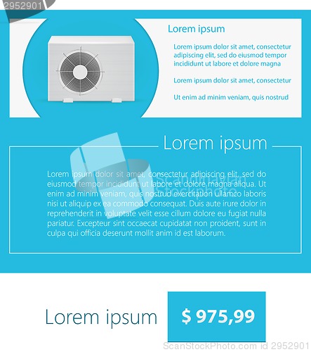 Image of Flat vector minimalist template business design. Conditioner.