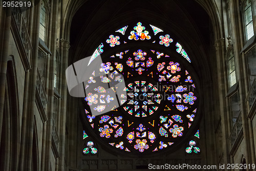 Image of Rosette decal of St. Vitus Cathedral in Prague