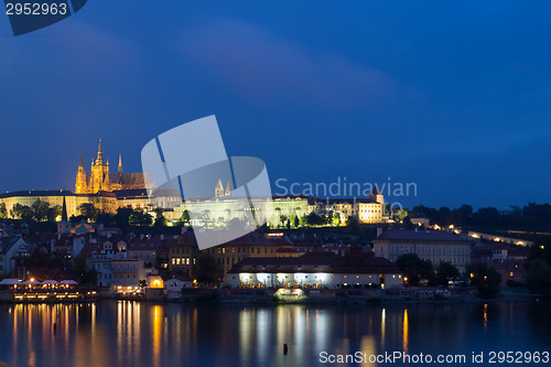 Image of Prague by night