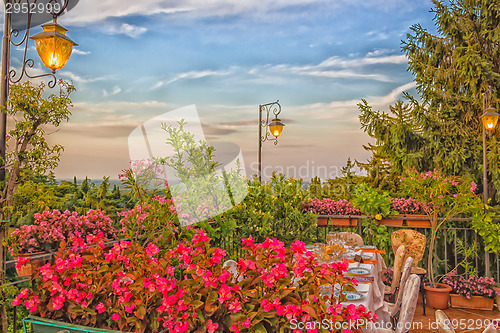 Image of Dinner table in Italian restaurant