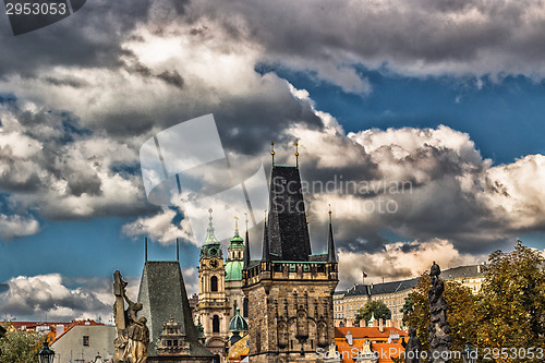 Image of view from Charles Bridge in Prague
