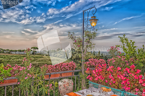 Image of Dinner table in Italian restaurant