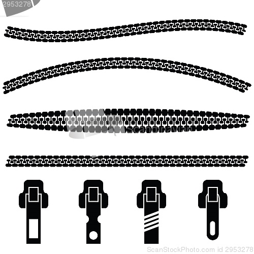 Image of silhouettes of zipper