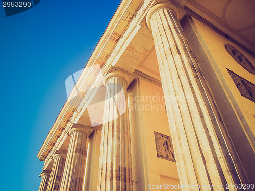 Image of Retro look Brandenburger Tor Berlin