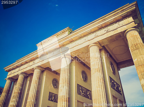 Image of Retro look Brandenburger Tor Berlin