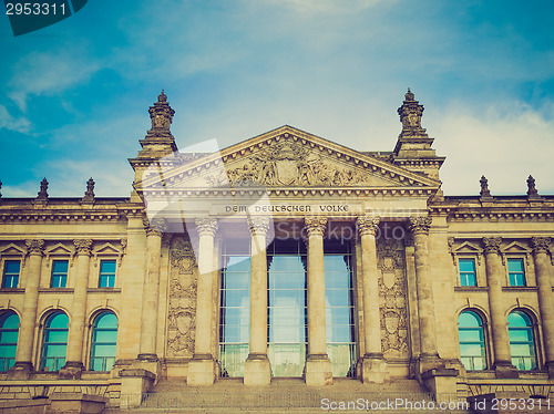 Image of Retro look Reichstag Berlin