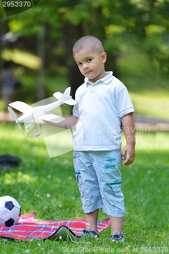 Image of boy with airpane