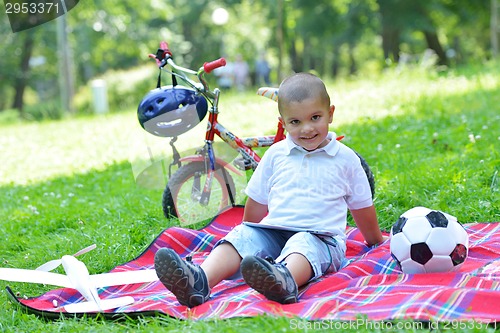 Image of boy with airpane